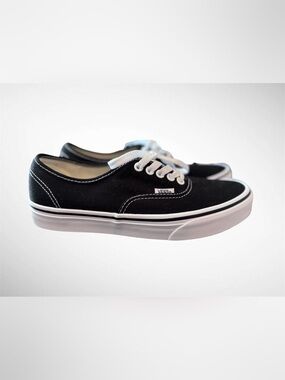 Vans Authentic Unisex Black Canvas Low-Top Sneakers